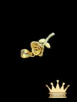 18K Solid Handmade Rose Pendant