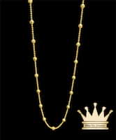 21K Handmade Beads with Diamond Cut Chain
