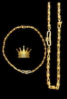 18k yellow gold Tiffani necklace 17 inch longer 20.320 gram 4mm