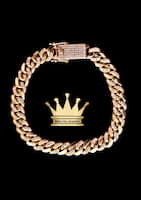 18k handmade solid Miami Cuban link with box lock along with cubic zirconia stone all prong setting price $5500 usd weight 56.5 grams 8mm 8 inches