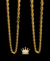 22k light weight yellow gold rope chain price $1849 usd weight 16.81 gram 4mm 20 inches