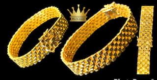 21k yellow gold styles Rolex bracelet 7.5 inc longer 10 mm wide 31.550 gram price $3320