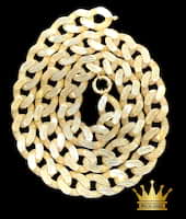 yellow gold Cuban chain 18kLength 22inch  Width 12mm  weight is 39.900 mg