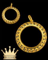 21k gold charm Versace 10.870 gram size 1.8 inch price $1358