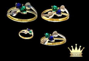 18karat gold female ring size 8.25 weight 2.210 price $275.00
