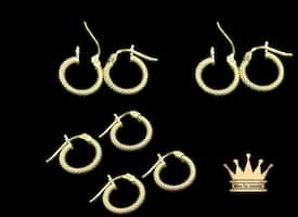 18k hoop earring pair price $140 usd 0.78 grams 10 mm available stock 10mm,15,20mm