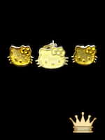 18 Karat Custom Solid Hello Kitty Set