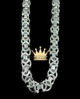 925 sterling silver solid handmade king links chain price $720 usd weight 71.3 grams 26 inches 8 mm