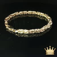 18k Yellow Gold Byzantine Bracelet Classic Royal Link Design