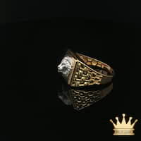 18k Men’s Lion Head Gold Ring