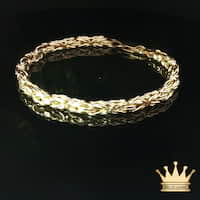 18k Yellow Gold Byzantine Bracelet Classic Royal Link Design