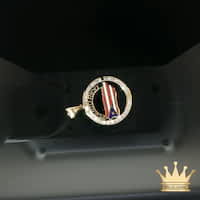 Puerto Rico Flag Gold Pendant with Diamonds