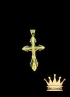 18K Cross Religious Pendant - 19.69 Grams