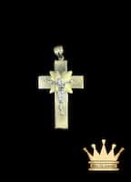 18K Jesus Cross Religious Pendant - 13.21 Grams