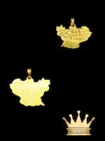 Custom Made 18K Yellow Gold Virgin Islands Charm