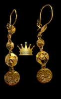 21k yellow gold earrings pair weight 3.820 grams price $430