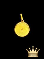 18K Solid Gold Evil Eye Coin Charm