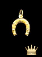 18K Yellow Gold Horseshoe Charm
