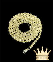 18k semi solid rope chain with diamond cut weight 13.7 grams 3.5 mm 24 inches