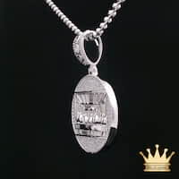 Last Supper Circle Pendant in Sterling Silver