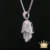 Hamsa Hand Pendant in Sterling Silver