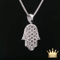 Hamsa Hand Pendant in Sterling Silver