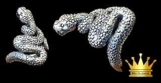 925 sterling silver solid handmade snake ring for unisex size 11.50 weight 12.680 price $250.00