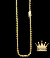 18k handmade solid rope chain with box lock and initials price $2150 dollars weight 22.3 grams 20 inches 2.5mm