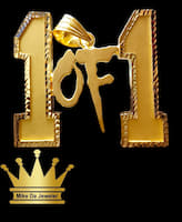 18 karat gold charm with 1of1 initial size 1.5 Inch weight 30 grams