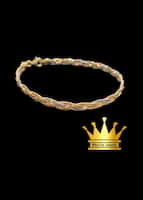 18 Karat Tricolor Female Bracelet Weight 6.380 size 7.50 inch