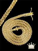 Solid 18k Miami Cuban Link Chain with Box Lock 22inch longer 5mm wide and weight 40 grams