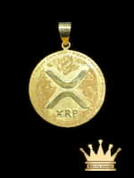 21K Handmade Customized Ripple Coin Pendant