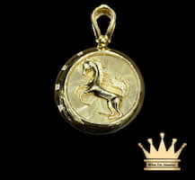 18karat gold Ferrari circle charm size 1.25inch weight 19.060 price $2000.00