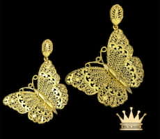 21karat gold butterfly charm size 2.00inch weight 11.290 price $1450.00