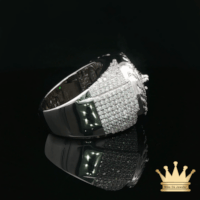 Men’s Cuban Lion Head Ring in Sterling Silver