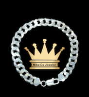 925sterling silver solid handmade Miami Cuban link bracelet price $235 dollars weight 17.01 grams 8.5 inches 9 mm