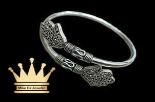 925 sterling silver 3d hamsa band price $250 dollars weight 9.39 grams 3 mm