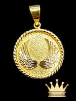 18K Handmade Customized Angel Wings Pendant