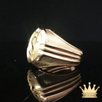 Men’s 18K Gold Dollar Sign Ring