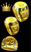 22k yellow gold sold custom hand made initial ring price $2200  size - 9 US 