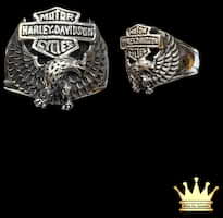 925 sterling silver solid eagle Harley Davidson men ring size 10.25 weight 10.580