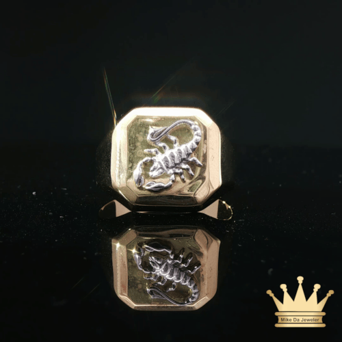 14K Gold Ring with Scorpion
