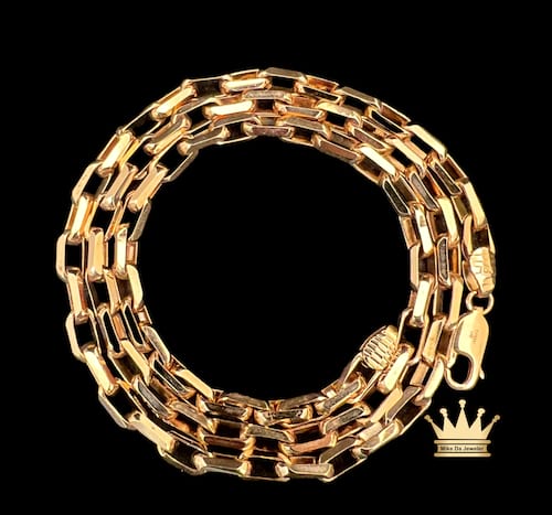 Solid 18k rose gold anchor cable chain grams 38.51 price $4500