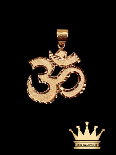 18K Rose Gold Custom OM Pendant