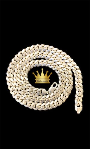 925 sterling silver solid handmade Miami Cuban link chain price $2170 usd weight 108.390grams  24inches 9mm