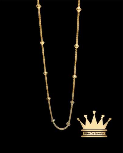 18k new arrivals ball chain price $556 usd weight 5.06 gram 20 inch