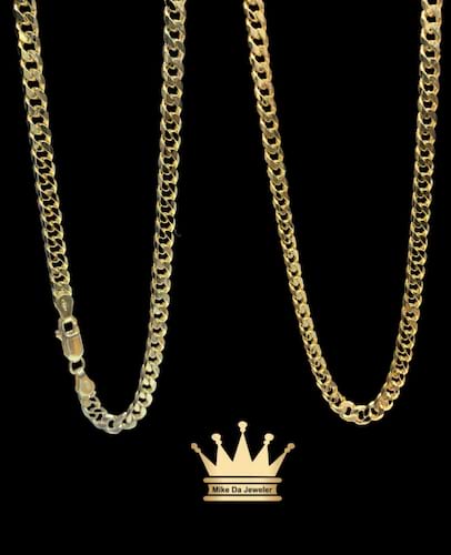 18k handmade solid Cuban link chain price $2639 weight 2.14 gram 4mm 20 inches