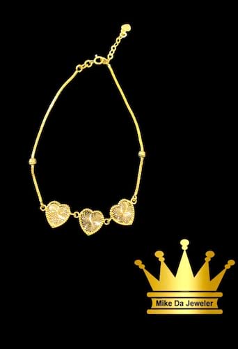 18karat gold female bracelet weight 3.780  price $470.00