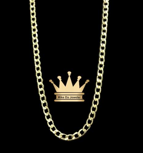 18 k light weight Cuban link chain price $450 dollars weight 4.2 grams 20 inches 3 mm