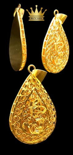 21k yellow gold pendant price $990 weight 9.300 grams size 2inch